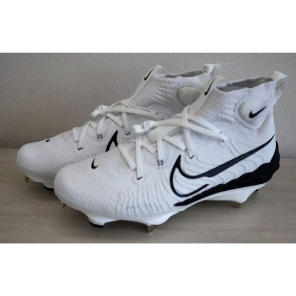 Nike DJ6517-101 Men Sz 10.5 White/Black Alpha Huarache NXT Metal Baseball Cleats - Picture 2 of 7